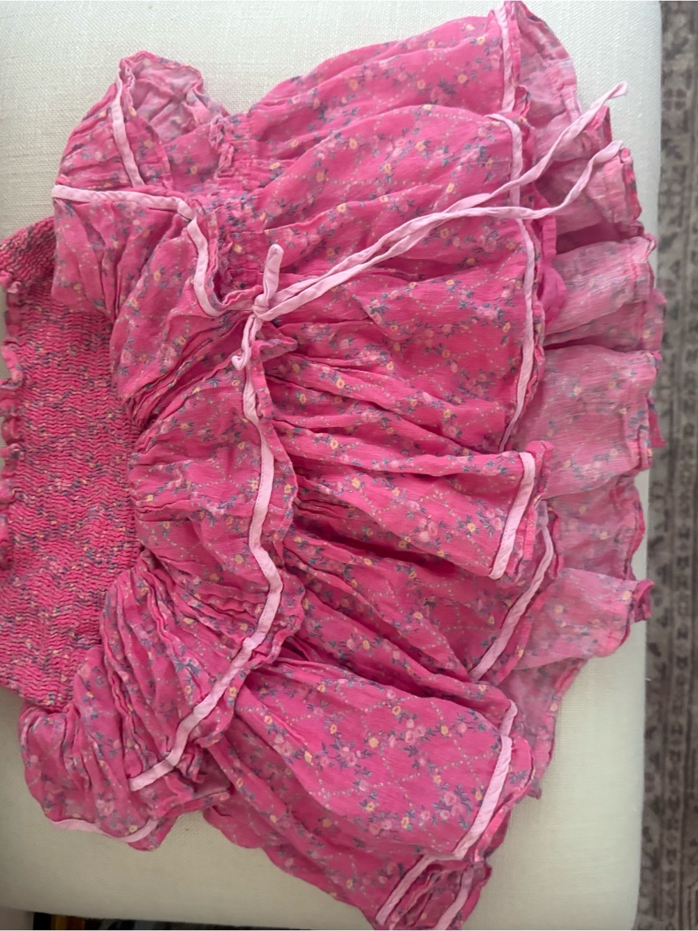 LoveshackFancy Floral Tiered Skirt